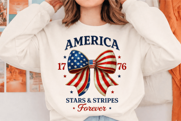 America Stars & Stripes Forever Design: A Vintage Patriotic Asset