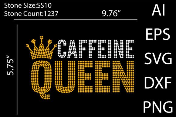 Caffeine Queen Rhinestone Design: A Sparkling Asset