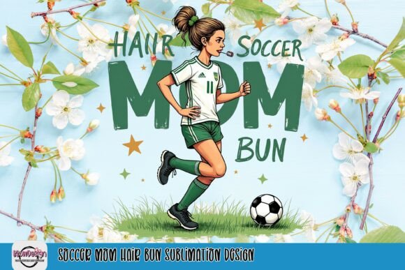 Celebrate the Soccer Mom Spirit with a Playful Hair Bun Design