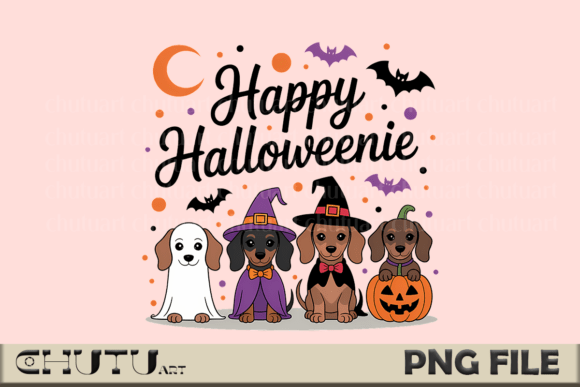 Funny Halloween Dachshund PNG Design: Spooky & Playful Art