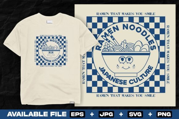 Ramen Noodle Mascot: Retro Vector Design for Branding