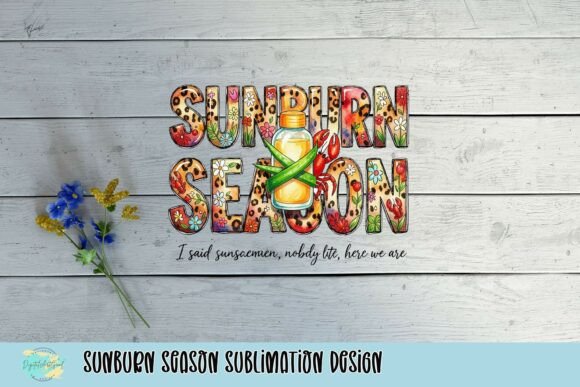 Sunburn Season: A Vibrant Sublimation Design