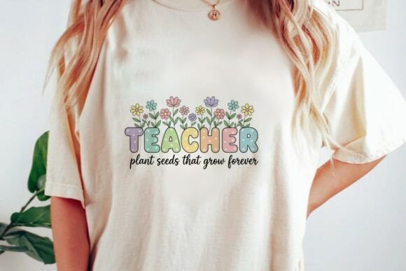 Teacher Flower Seeds Quote Design Png: A Creative Asset