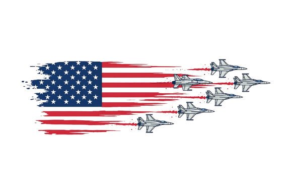 USA Flag Jet Fighter Design: Dynamic Visual Impact